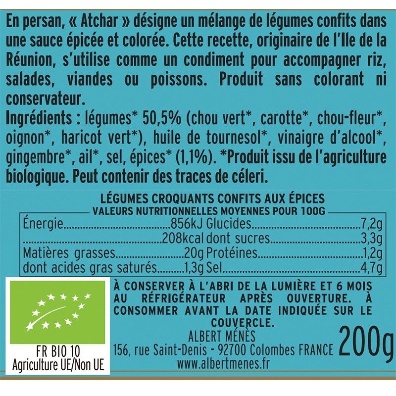 Achards de Légumes BIO