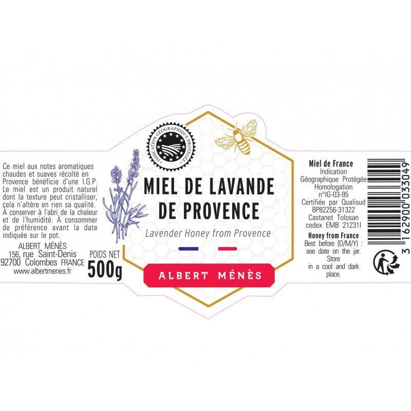 Miel de Lavande de Provence I.G.P 500 g