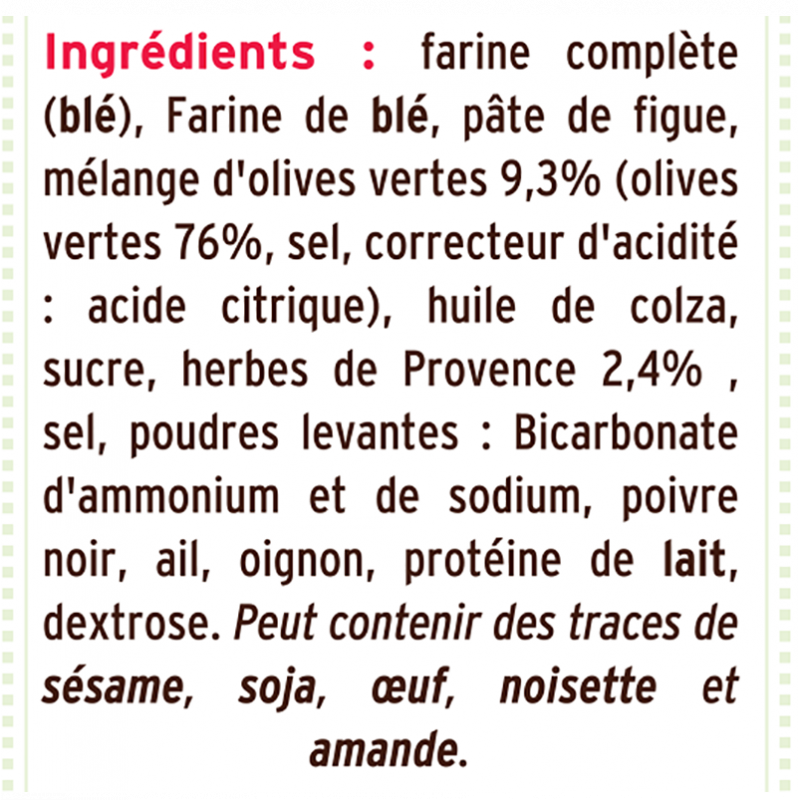Craquines aux Herbes de Provence et Olives Noires