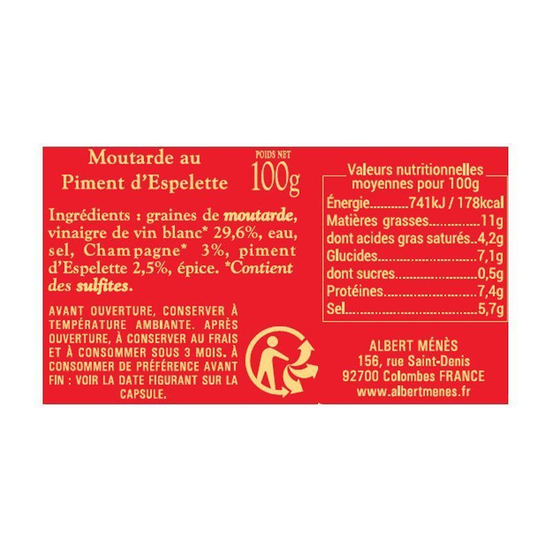 Moutarde au Piment d'Espelette