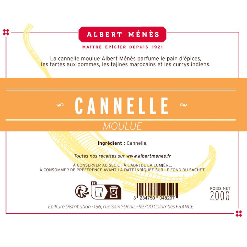 Eco-Recharge Cannelle Moulue Albert Ménès bat