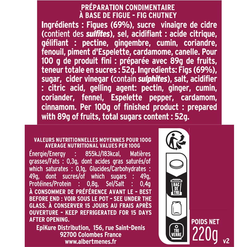 Chutney Doux de Figue