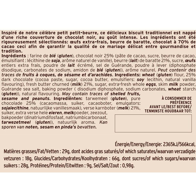 Petits-Beurre de Lorient au Chocolat Noir