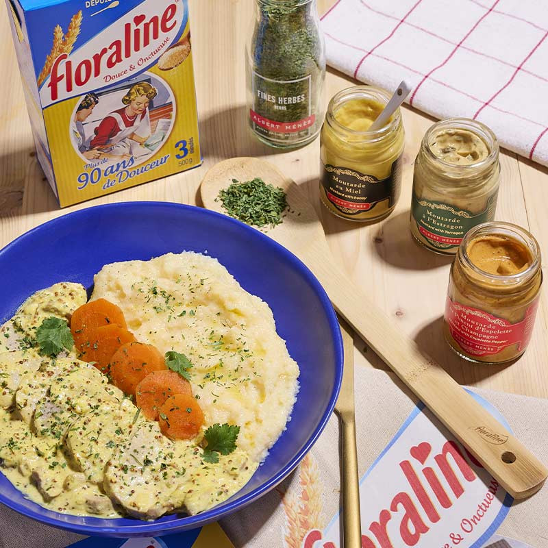 ambiance viande sauce moutarde fines herbes