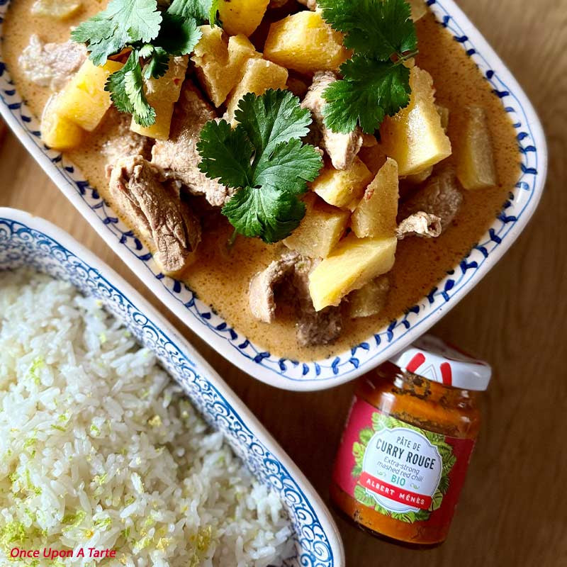 pâte de curry rouge ambiance porc ananas