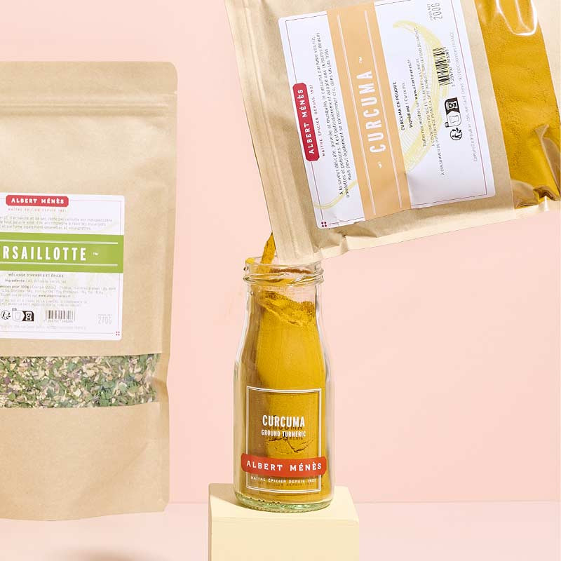 Photo ambiance curcuma en sachet