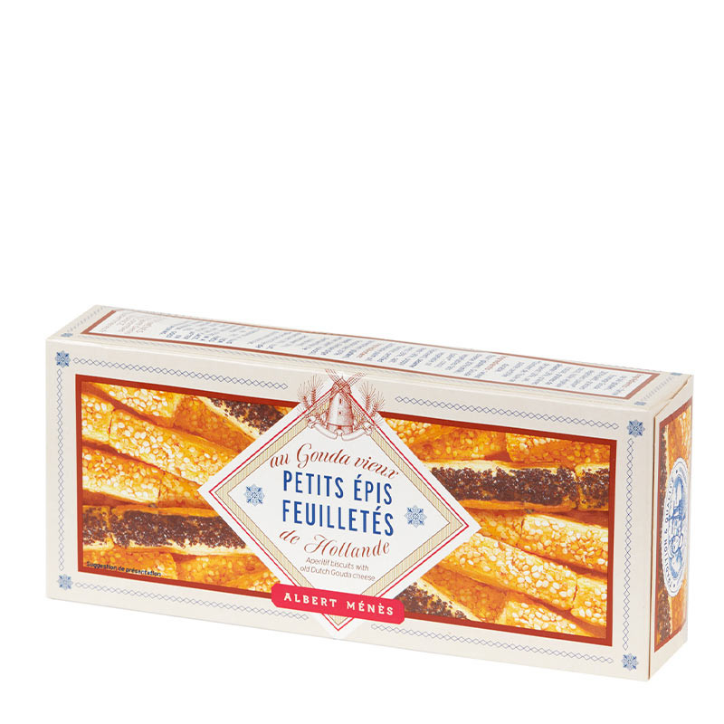 Petits Épis Feuilletés au Gouda Vieux de Hollande vue de cote