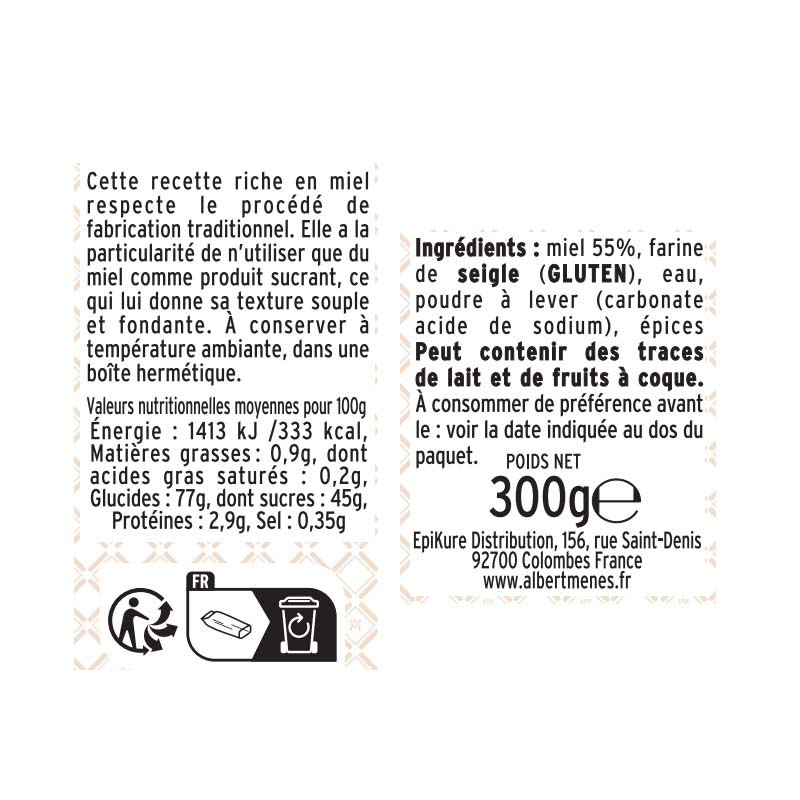 Pain d'Épices Pur Miel etiquette