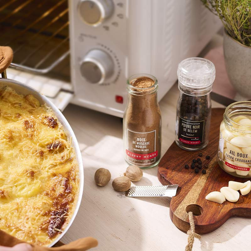 Recette gratin avec Noix de muscade moulue Albert Ménès