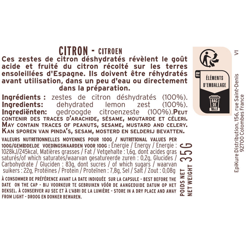 Citron albert menes de qualité