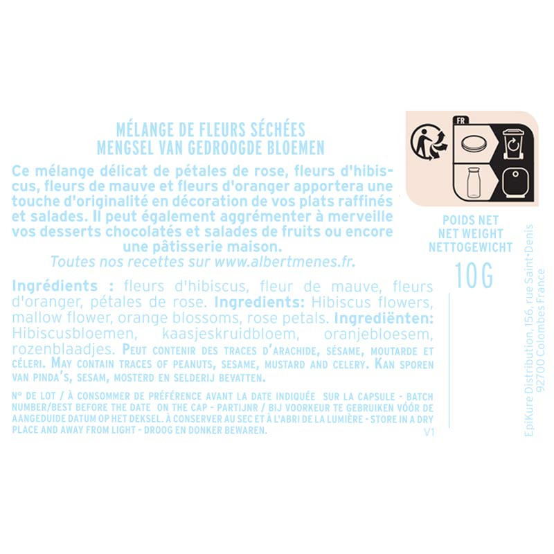 Mélange pétales de fleurs informations et ingrédients