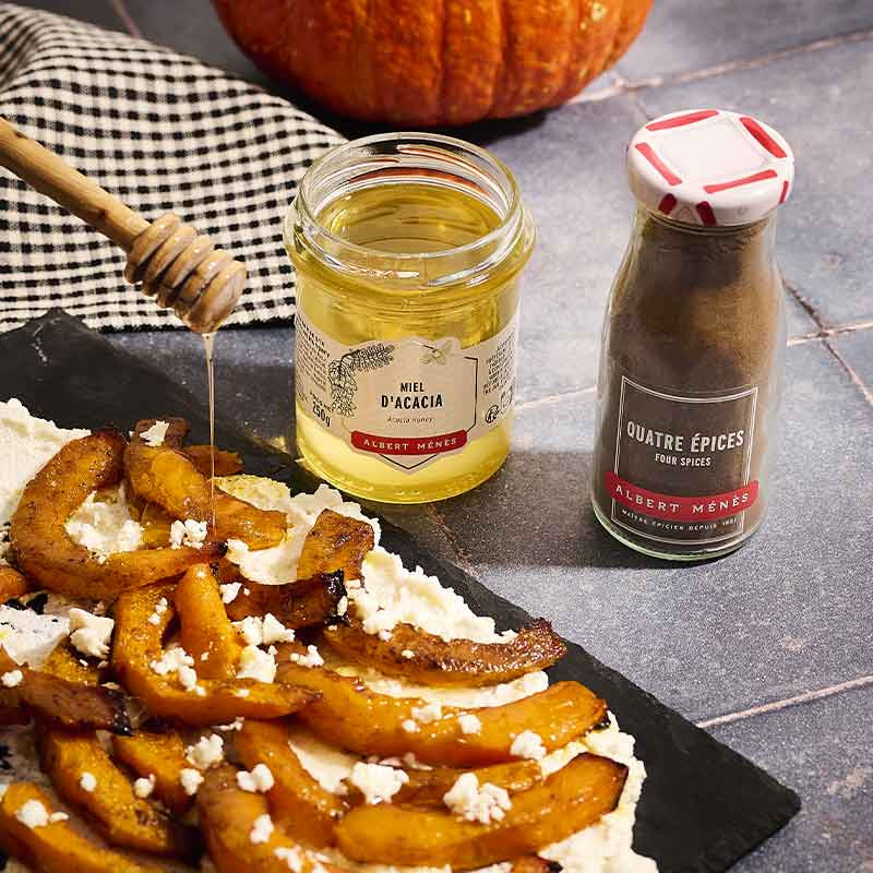 mélange quatre epices albert menes recette automne potimarron roti