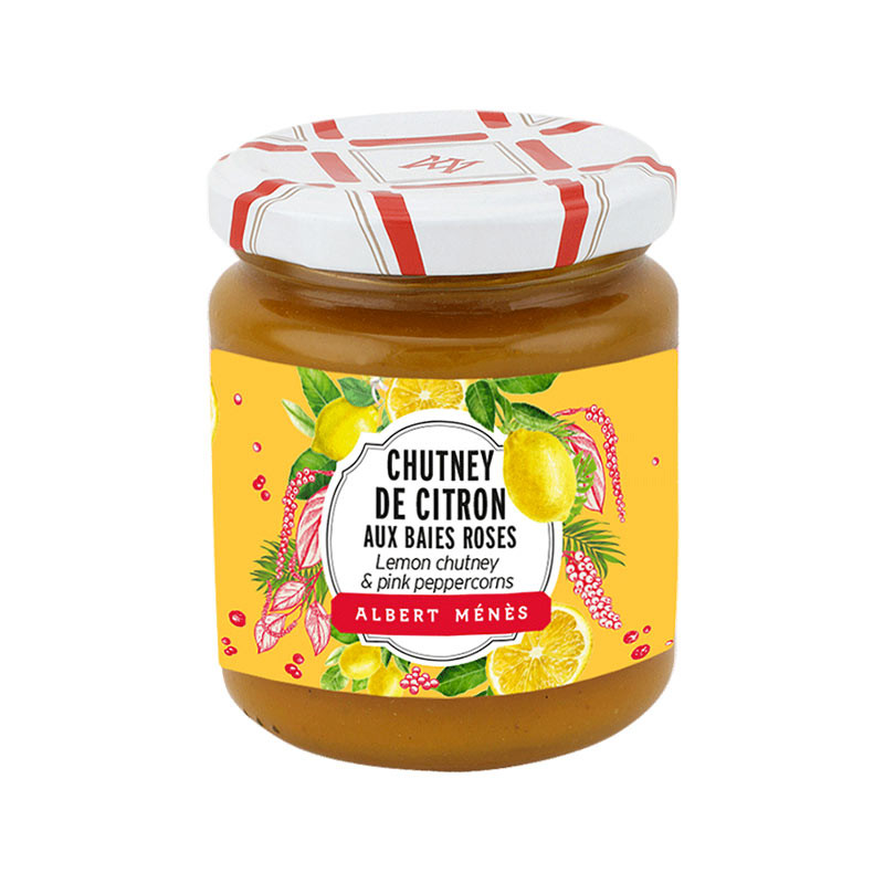 Chutney de citron aux baies roses albert menes