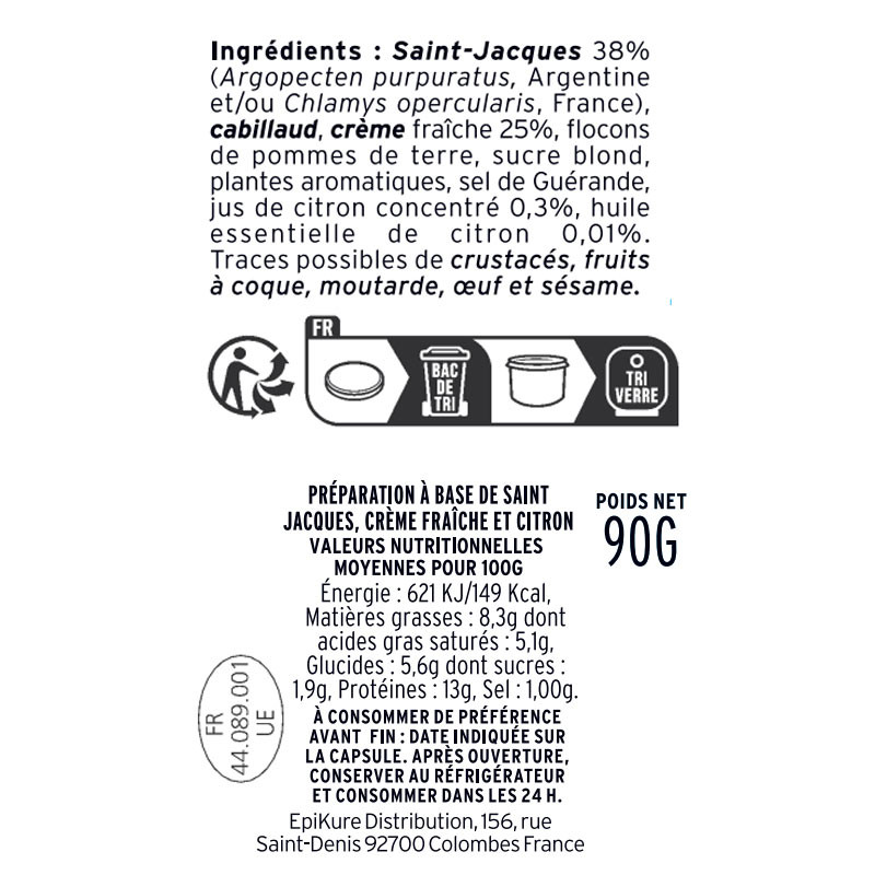 Rillettes de Noix de Saint Jacques