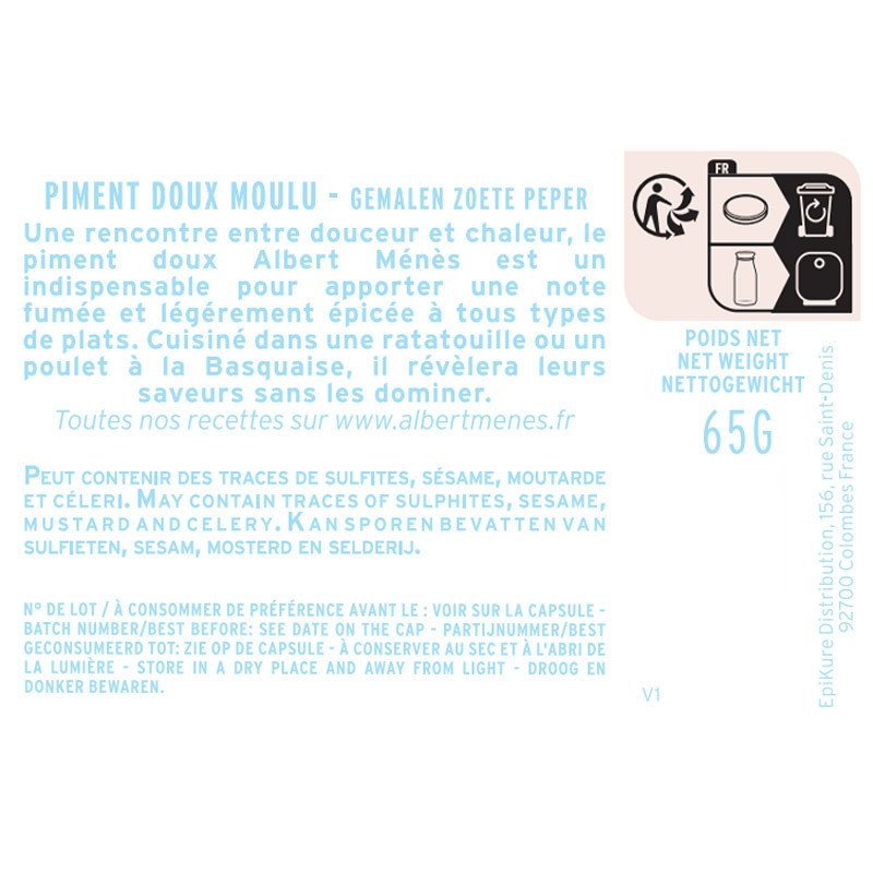 Piment doux moulu albert ménès