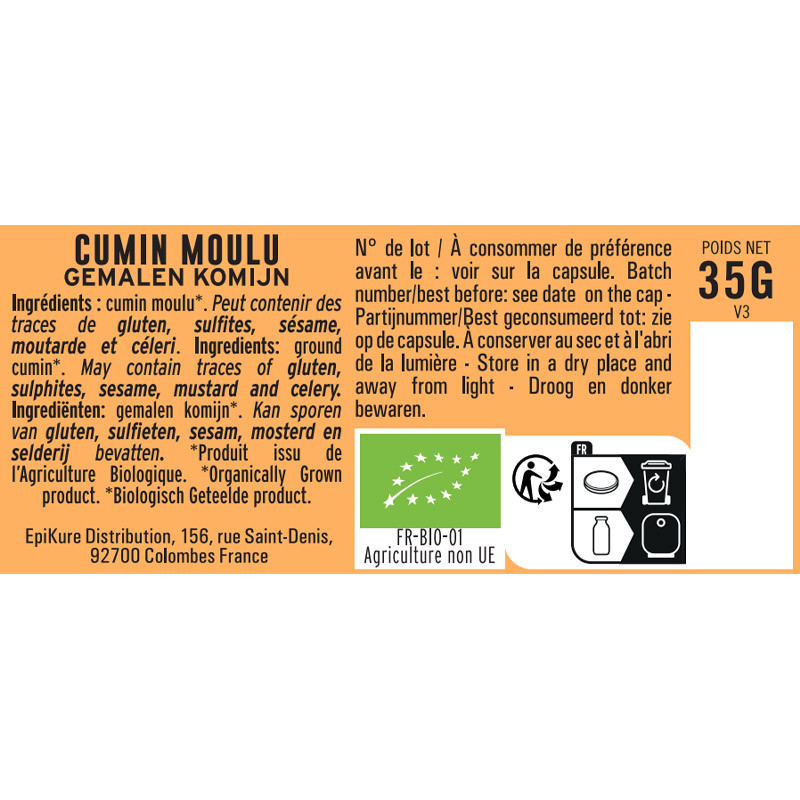 Cumin Moulu BIO Albert Ménès de qualité