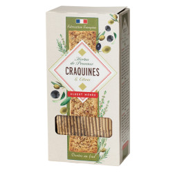Craquines aux Herbes de Provence et Olives Noires