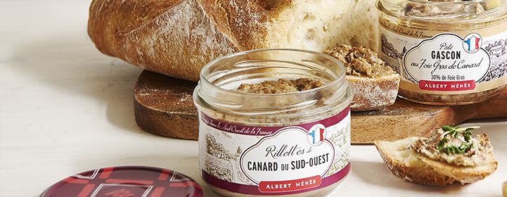 Nos rilettes et pâtés Albert Ménès de qualité Rillettes à la française Albert Ménès