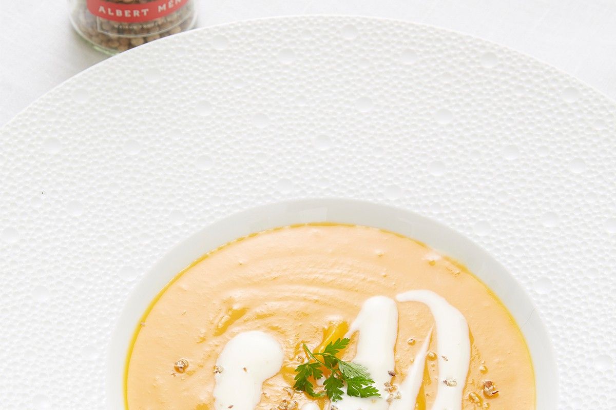 Velouté de potiron au lait d'amandes Velouté de potiron au lait d'amandes