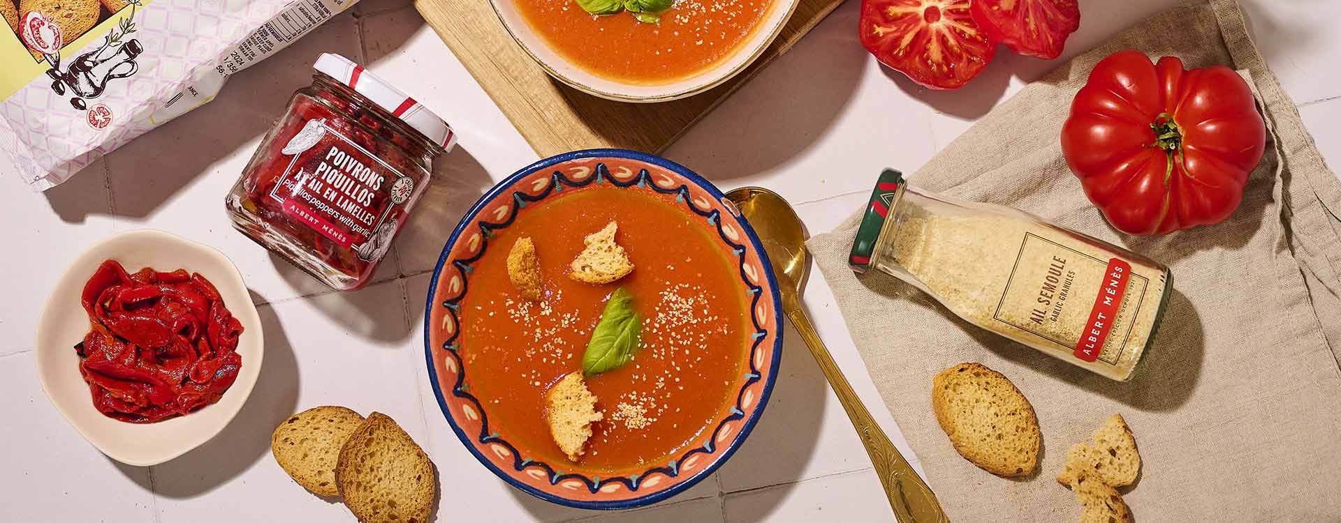 Gaspacho aux poivrons piquillos Gaspacho aux poivrons piquillos